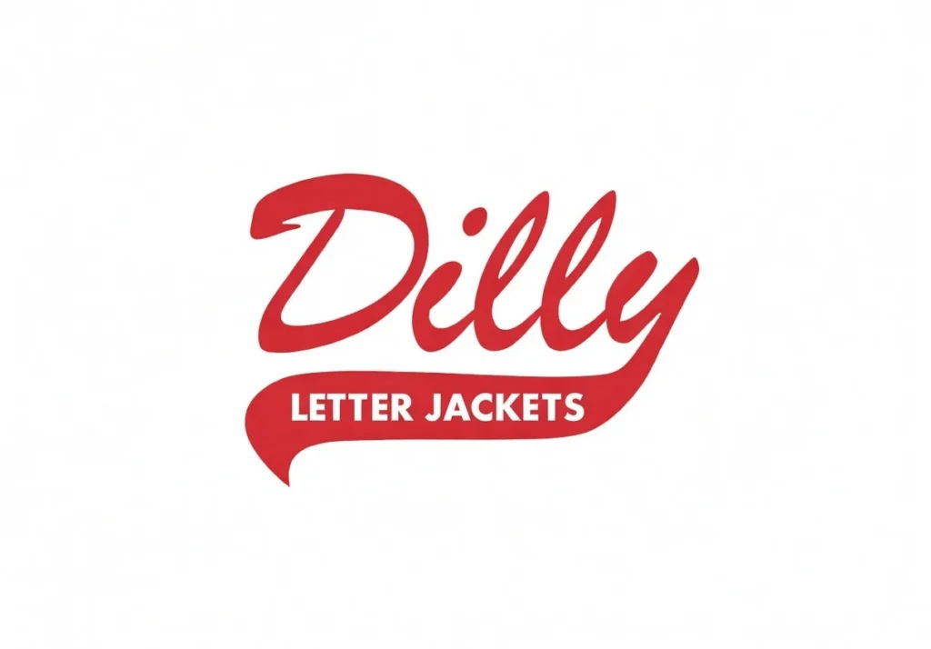 Custom Dilly letterman varsity jacket with wool body, leather sleeves, and embroidered patches