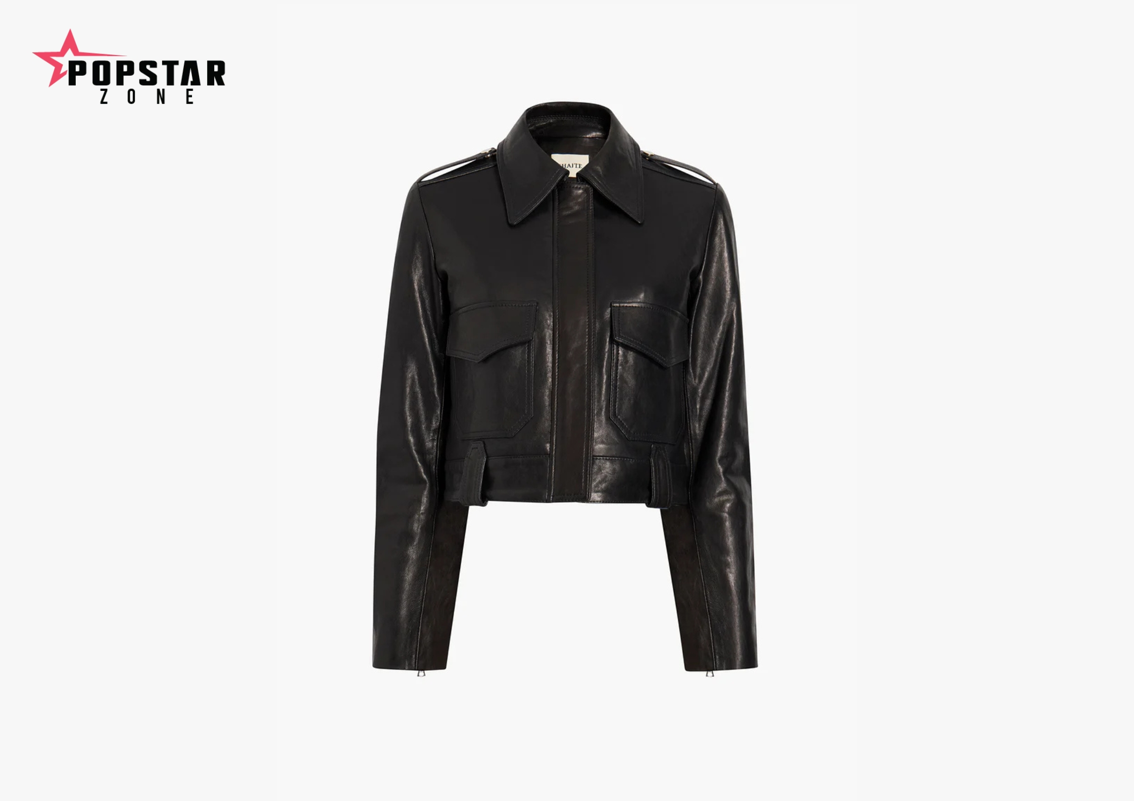 Khaite Cordelia black leather jacket minimalist luxury style